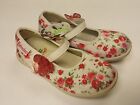 GORGEOUS GIRLS NATURINO WHITE FLORAL MARY JANE SHOES SIZE 26
