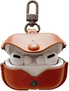 For AirPods Pro 2 Leather Case Cover with Clip, Compatible with AirPods 1 and 2 - Bild 1 von 7