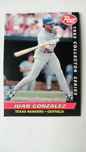 1993 Post Cereal #23 Juan Gonzalez Texas Rangers - Picture 1 of 2