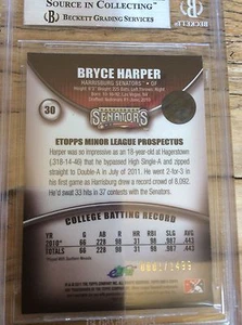 Bryce Harper RC 2011 eTOPPS #30 #1 de 1499 ETOPPS BGS Nationals - Imagen 1 de 3