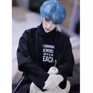 Full Set 1/3 BJD Doll Boy Resin Ball Joint Doll Eyes Makeup Blue Wig Clothes - Bild 1 von 12