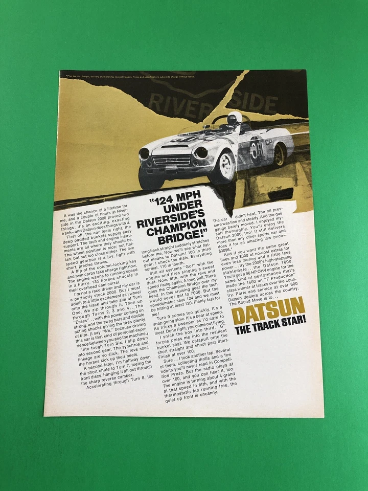 1968 1969 1970 1971 DATSUN 2000 ORIGINAL PRINT AD ADVERTISEMENT PRINTED - Image 1 of 1