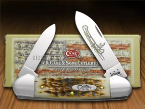 Case xx Knife Canoe Jigged Amber Bone Native American CS Pocket Knives 00263 - Picture 1 of 4