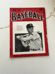 Mickey Mantle Baseball Magazine First Cover August 1951 Newsstand CGC 3.5 - Picture 1 of 6