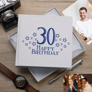 30th Birthday White Photo Album Gift For Him 50 x 6" x 4" Photos - Picture 1 of 3