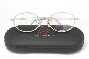 YOHJI YAMAMOTO 51-5107 C2 Original Vintage Eyeglasses Frame Silver Rare Oval 90s - Picture 1 of 10