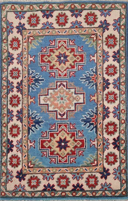 Hand-knotted wool rug for entry area 2x3 ft - Image 1 of 4