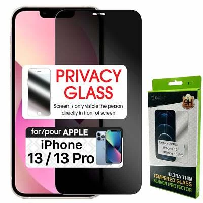 Anti Spy Privacy Tempered Glass Screen Protector 9H for iPhone 13 and 13 Pro - Image 1 of 4