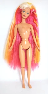 Barbie 1996 Hula Hair Nude Articulated Flat Feet 17047 Soft Long Rainbow Hair B2 - Picture 1 of 7