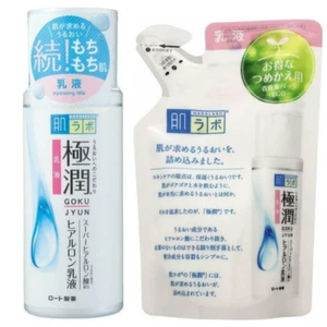 Hada Labo Gokujyun Hyaluronic Acid Hydrating Milky Lotion Bottle & Refill Set - Picture 1 of 6