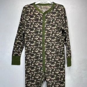 Hanes Mens Union suit Base layer Camo Size Small 34-36 Pajama One Piece Thermal - Picture 1 of 20
