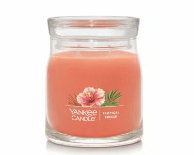 Yankee Candle 13oz Medium Signature Collection Tropical Breeze Scent Candle NEW - Image 1 of 4