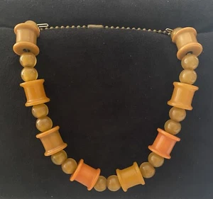 Bakelite Catalin Chunky Choker Necklace Art Deco - Picture 1 of 7