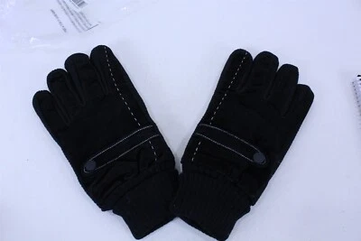 Gloves Men's Black Faux Suede Grip Driving Cold Weather Gloves Black Large - Image 1 of 4