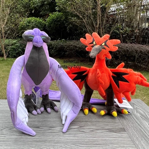 2Pcs Galar Region Articuno & Zapdos Plush Toys Stuffed Toy Soft Animation Doll Cover