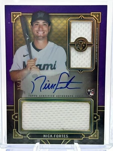 NICK FORTES 2022 TOPPS TRIPLE THREADS JERSEY AUTO AMETHYST RC 75/75 #RFPAR-NF JC - Picture 1 of 3