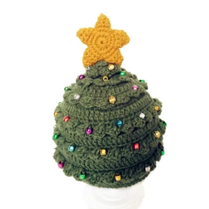 Christmas Knitted Hat Adorable with Star Crochet Hat for Women Men Adults - Picture 1 of 10