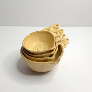 Juego de 4 tazas medidoras vintage de gres Pfaltzgraff hechas en EE. UU. LEER - Imagen 1 de 9