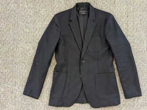 USA made RAG & BONE blazer jacket 36 black FORMAL tuxedo cotton - Picture 1 of 8
