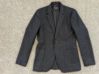 USA made RAG & BONE blazer jacket 36 black FORMAL tuxedo cotton - Image 1 of 4