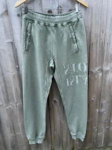 Stone Island Men’s Joggers Pants Track Size Small Olive Spell Out Garment Dyed - Picture 1 of 6