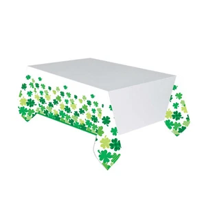 St Patrick's Table Cover St Patricks Day Shamrock Plastic TableCover Tablecloth - Picture 1 of 1