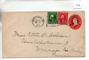 United States - (72) Commercial Cover - 1913- pmk. Pittsburgh PA - Picture 1 of 1