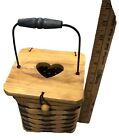 Tissue Box Cover Holder Wicker Basket With Heart And Handles Storage