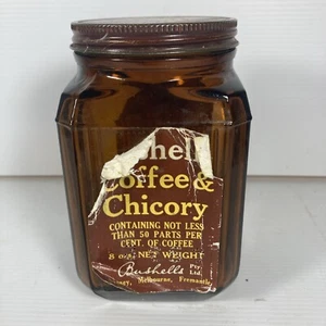 Bushells Jar Coffee & Chicory 8oz Net Weight Vintage Collectable Australian - Picture 1 of 13
