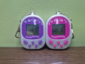 Playmate Toys 1998 Nano Pet Puppy Family Pink & Purple - Tested Please Read - Picture 1 of 15