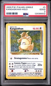 2000 Pokemon Italian Jungle #5 Kangaskhan Holo PSA 2 GOOD w/ SWIRL! - Picture 1 of 2