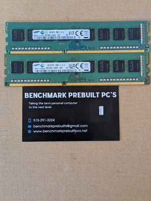 (2x4GB) Samsung, PC3-12800U, Desktop, DDR3 1600 MHz, Non ECC 240-Pin DIMM - Image 1 of 4