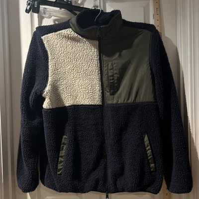 Lucky Brand  XL Shearless Fleece Blue Green Sherpa Line, Great Condition - Image 1 of 3