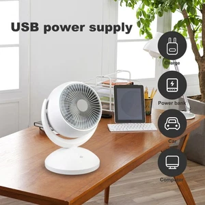 Desk Fans for Bedroom 120° Oscillating Air Circulator Table Fan , Quiet 4 speeds - Picture 1 of 7