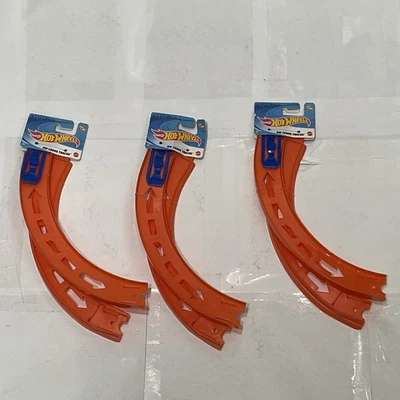 Hot Wheels HW Curve Tracks 2 Pack w/ Connector Lot Of 3 Sets 6 Total Pieces NEW - Image 1 of 4