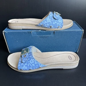 NUEVO EN CAJA Sandalias Dr. Scholls Originalistas Azul Cambray Floral con Acento de Hebilla Talla 10 - Imagen 1 de 10