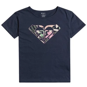 Roxy Kids Day And Night Short Sleeve Crew Neck T-Shirt - Naval Academy - 6 Yrs - Picture 1 of 2