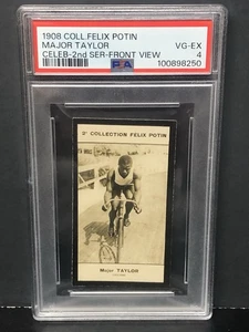 1908 Felix Potin Front Facing Major Taylor PSA 4 Only 1 Higher Rare - Picture 1 of 6