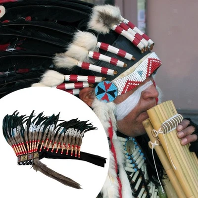Artificial Feather Headdress Indian Headwear for Party Masquerade Show - Image 1 of 2