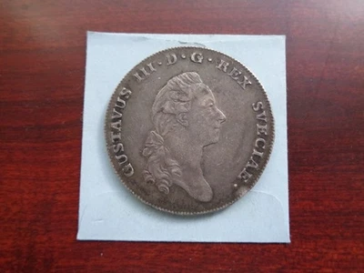 Moneda de plata grande Riksdaler 1781/79 Suecia 1 Foto 1 de 4