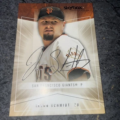 Skybox Autograph MLB Sf Giants Jason Schmidt Signed Autographed - Image 1 of 4