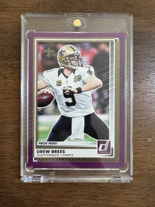2025 Donruss Drew Brees Purple Press Proof  #285 New Orleans Saints - Picture 1 of 2
