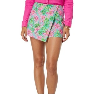 Skort Lilly Pulitzer Taneya Surf Blue So Shellegant taglia 00 chiusura zip - Foto 1 di 9