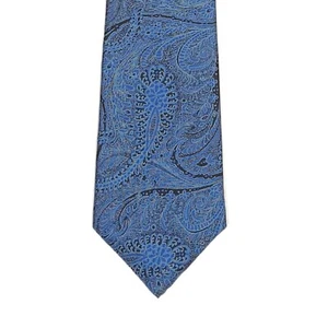 Fendi Roma Paisley Silk Tie Men’s Long 61” Blue Floral Designer Tie New - Picture 1 of 4