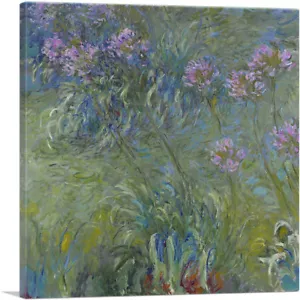 ARTCANVAS Agapanthus Blumen Leinwand Kunstdruck von Claude Monet - Bild 1 von 11