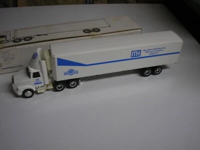 ERTL 1/64 Miller & Hartman 1993 White GMC Aero Conventional Semi Tractor Trailer - Image 1 of 4