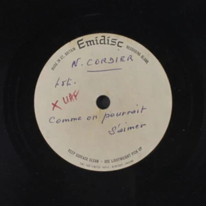 NOELLE CORDIER: comme on pourrait s'aimer / blank EMIDISC 7" Single 45 RPM - Picture 1 of 2