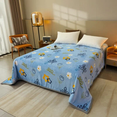 Large Blanket Warm Quilt Bed Cover Flat Sheet Luxury Grade A Warm Blanket Throw - Image 1 of 4