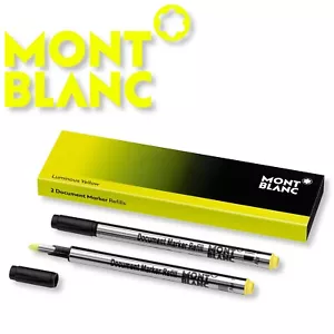 2x MONTBLANC Textmarker Mine Dokument Luminous Yellow Gelb Refills Highlighter - Bild 1 von 1