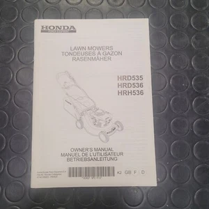 Manuelle Manual Livret Entretien Tondeuse Lawn Mower Honda HRD Hrh 535 536 - Picture 1 of 2